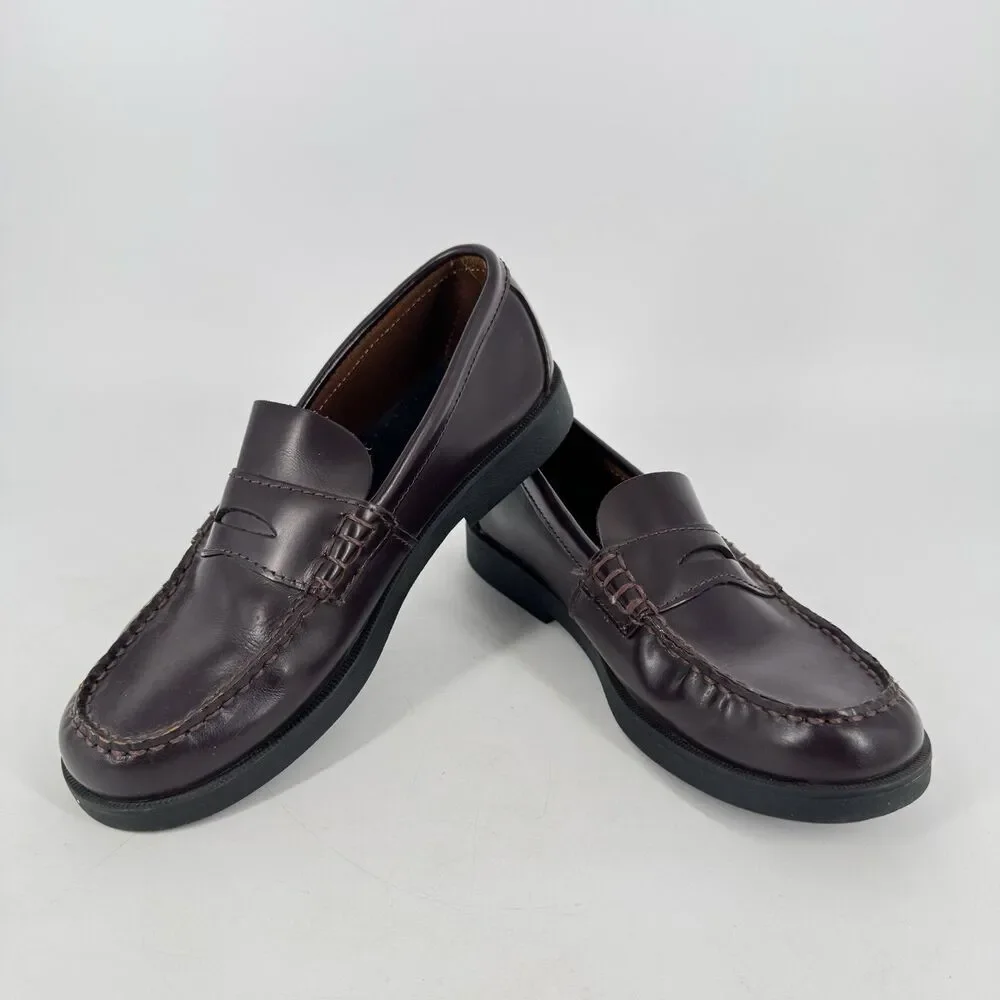 Sperry Top-Sider Colton Boys Penny Loafers Brown Leather US 4M